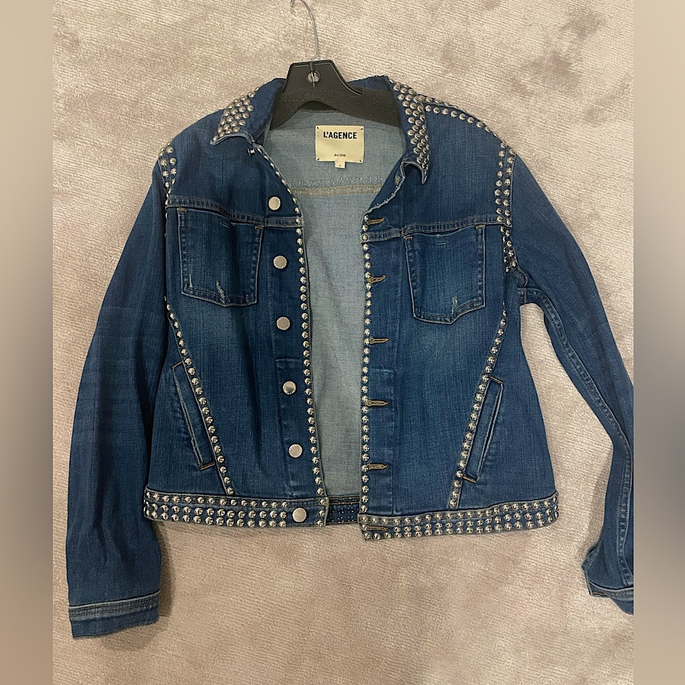 l'agence studded jean jacket
